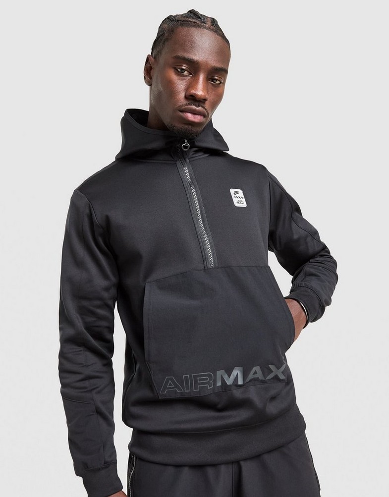 Bluză pentru bărbați NIKE BLUZĂ CU GLUGĂ M NSW AIRMAX PKHZ HOODIE BB IF0396-010 Negru