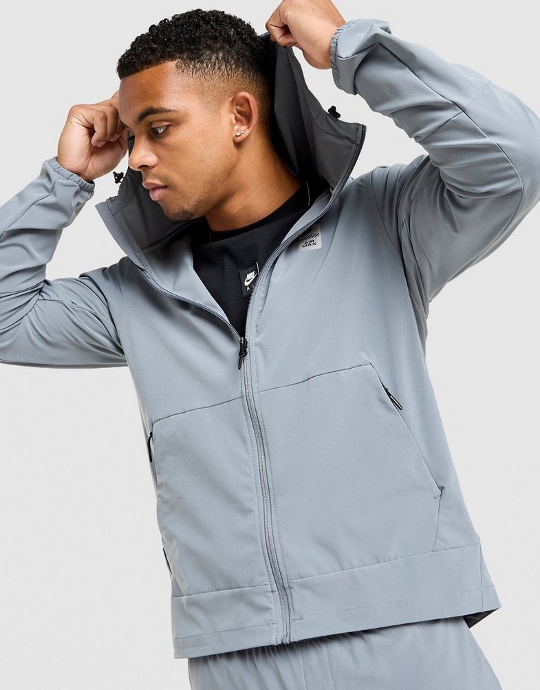 Bluză pentru bărbați NIKE BLUZĂ CU GLUGĂ M NSW AIR MAX TC ST WVN JKT IF0384-065 Gri