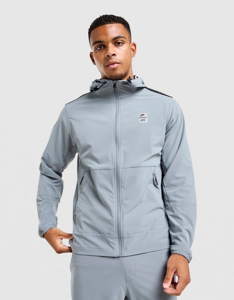 Bluză pentru bărbați NIKE BLUZĂ CU GLUGĂ M NSW AIR MAX TC ST WVN JKT IF0384-065 Gri