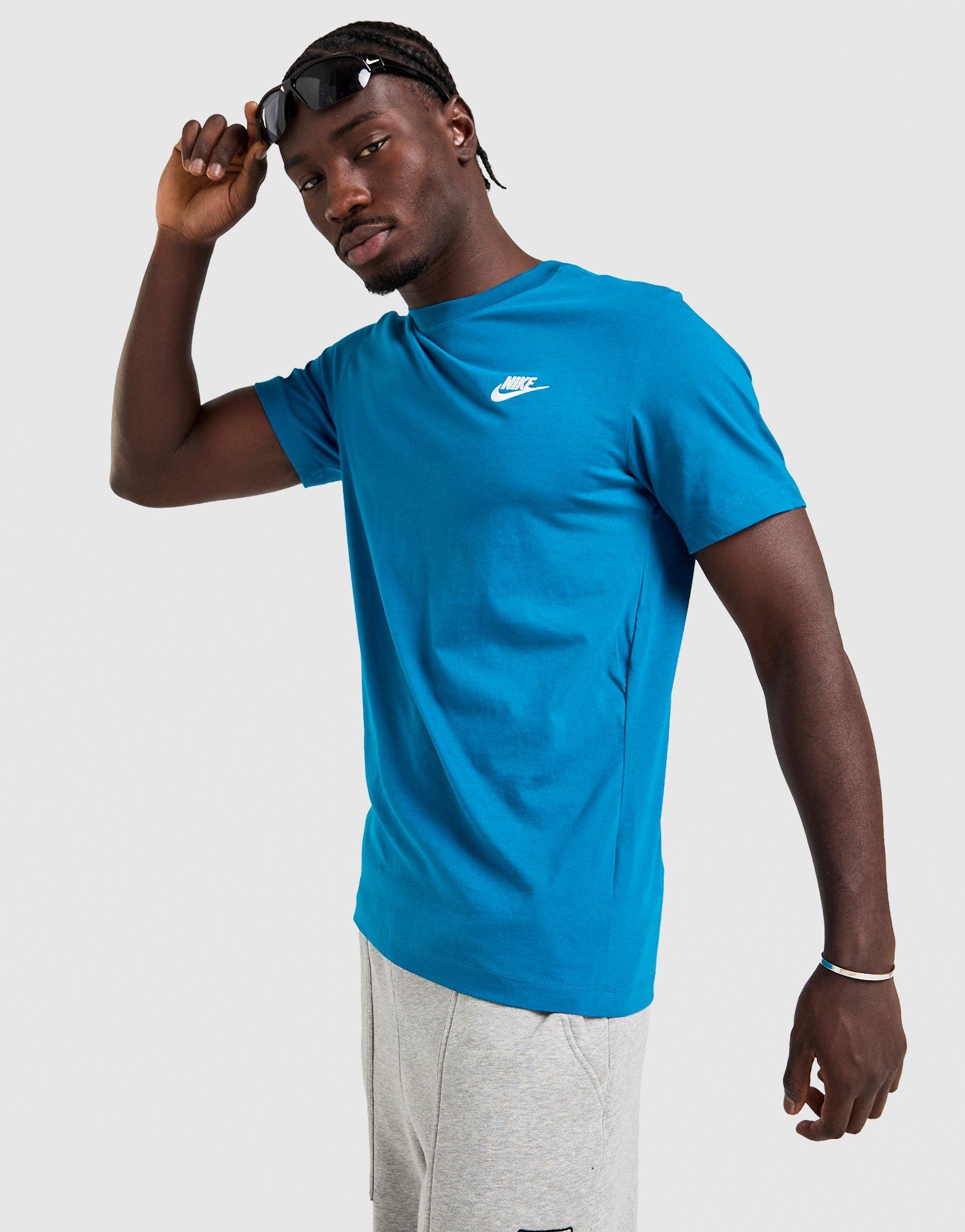 Koszulka, t-shirt męski NIKE T-SHIRT M NSW CLUB TEE AR4997-301 Niebieski