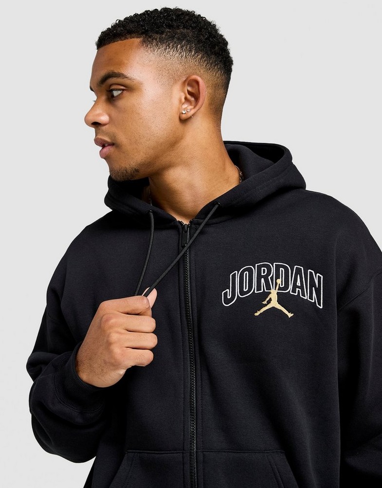 Bluză pentru bărbați JORDAN BLUZĂ CU GLUGĂ M J BRK OV GFXFZ IB7908-011 Negru