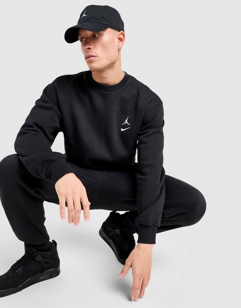 Bluză pentru bărbați JORDAN BLUZĂ M SWOOSH CREW IO1450-010 Negru