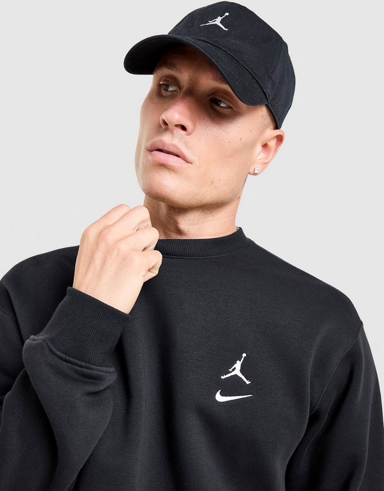 Bluză pentru bărbați JORDAN BLUZĂ M SWOOSH CREW IO1450-010 Negru
