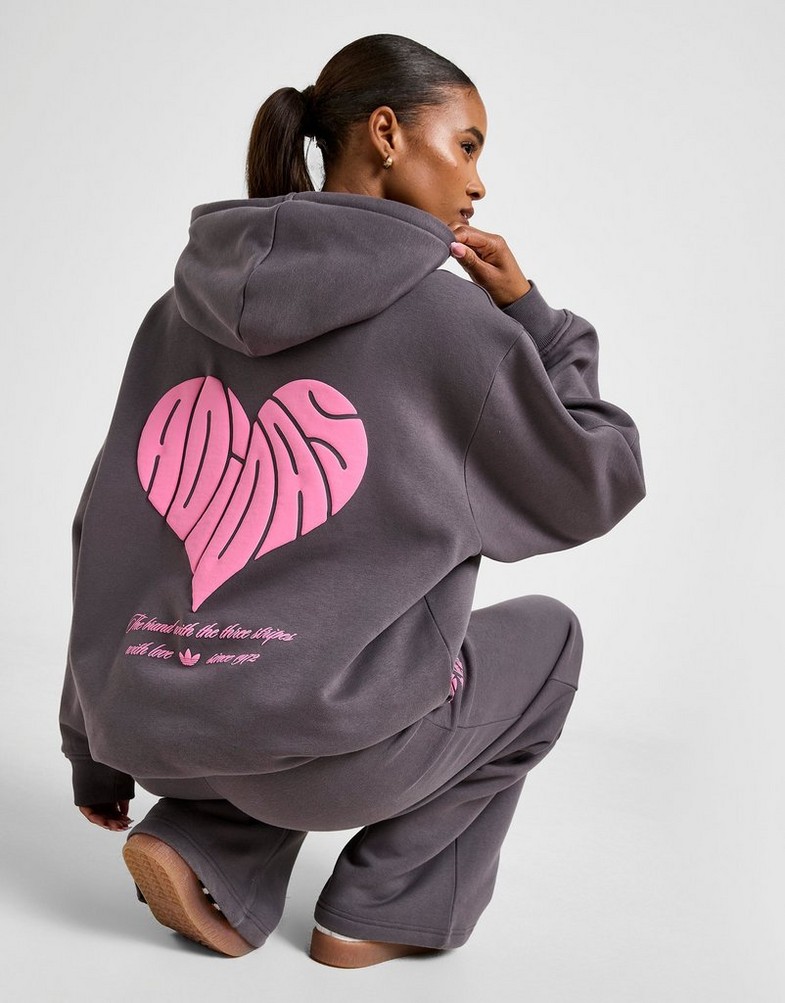 Bluza damska ADIDAS BLUZA Z KAPTUREM HEART OS HOOD KS5447 Szary