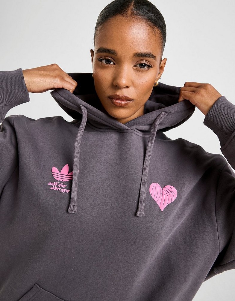 Bluza damska ADIDAS BLUZA Z KAPTUREM HEART OS HOOD KS5447 Szary
