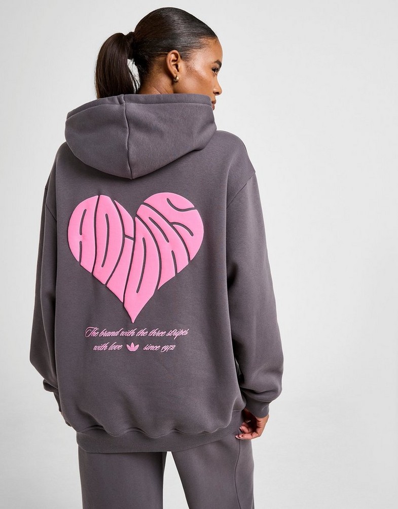 Bluza damska ADIDAS BLUZA Z KAPTUREM HEART OS HOOD KS5447 Szary