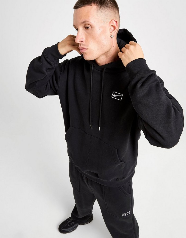 Bluză pentru bărbați NIKE BLUZĂ CU GLUGĂ FLC WORKER HD IQ2769-010 Negru