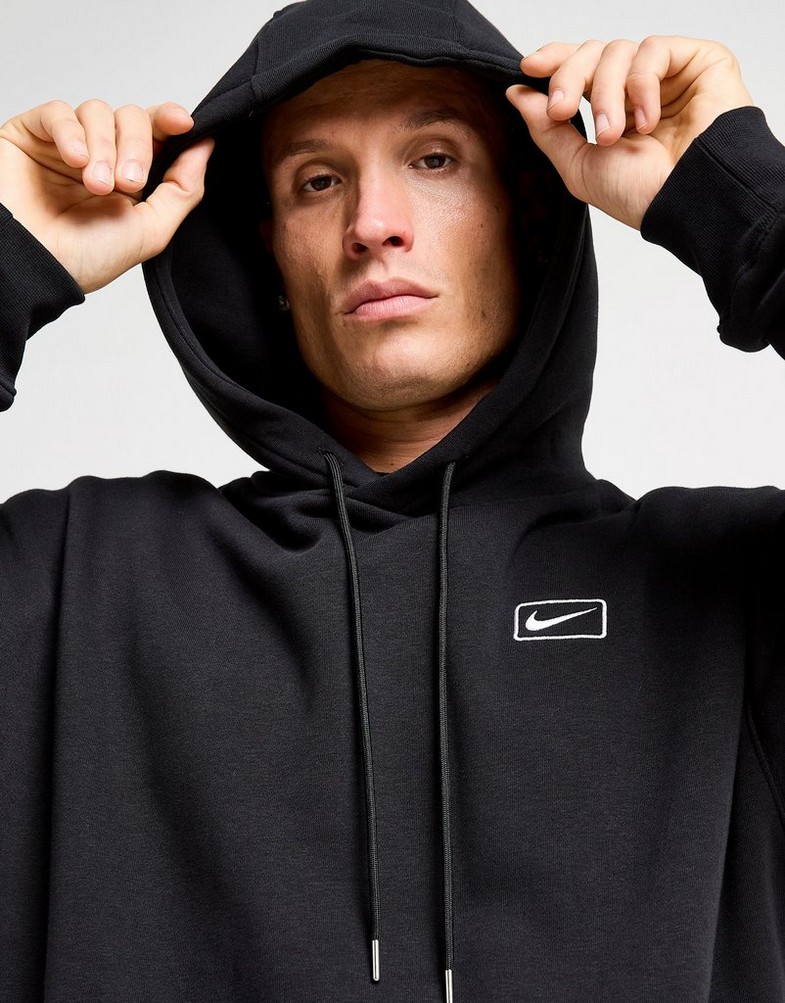 Bluză pentru bărbați NIKE BLUZĂ CU GLUGĂ FLC WORKER HD IQ2769-010 Negru
