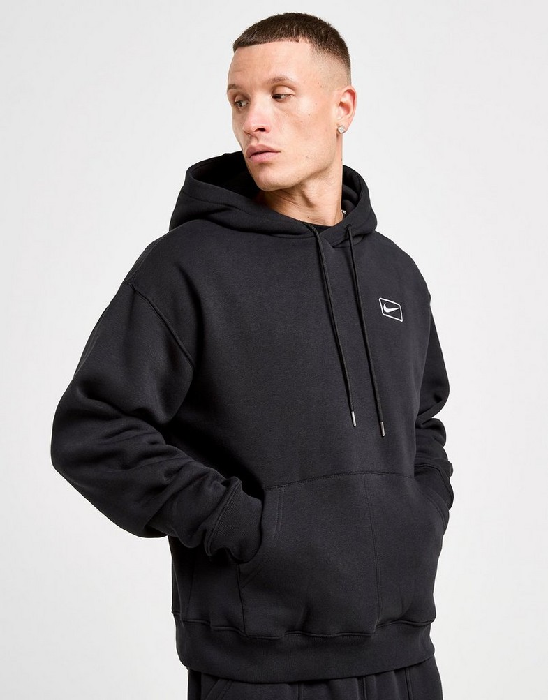 Bluză pentru bărbați NIKE BLUZĂ CU GLUGĂ FLC WORKER HD IQ2769-010 Negru