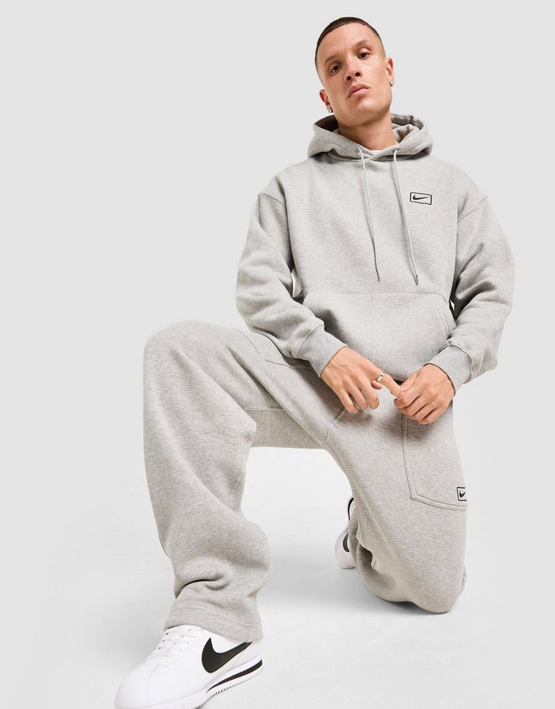 Bluză pentru bărbați NIKE BLUZĂ CU GLUGĂ FLC WORKER HD IQ2769-063 Gri