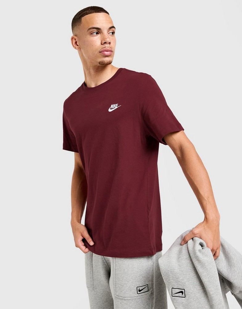 Férfi póló NIKE PÓLÓ M NSW CLUB DT TEE IQ3478-677 Bordó