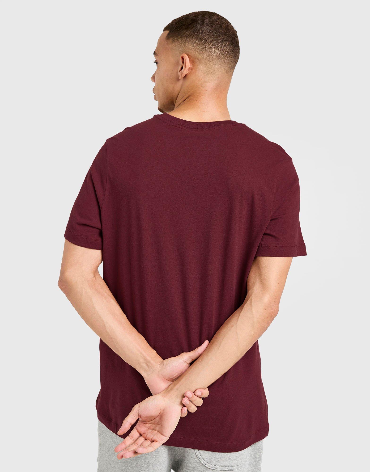 Koszulka, t-shirt męski NIKE T-SHIRT M NSW CLUB DT TEE IQ3478-677 Bordowy