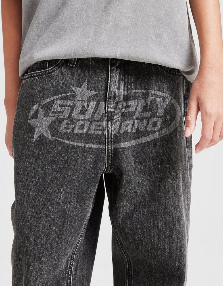 Pantaloni pentru copii SUPPLY&DEMAND PANTALONI  BUSTIERĂNA DNM JN SUPTJB18047036 Negru