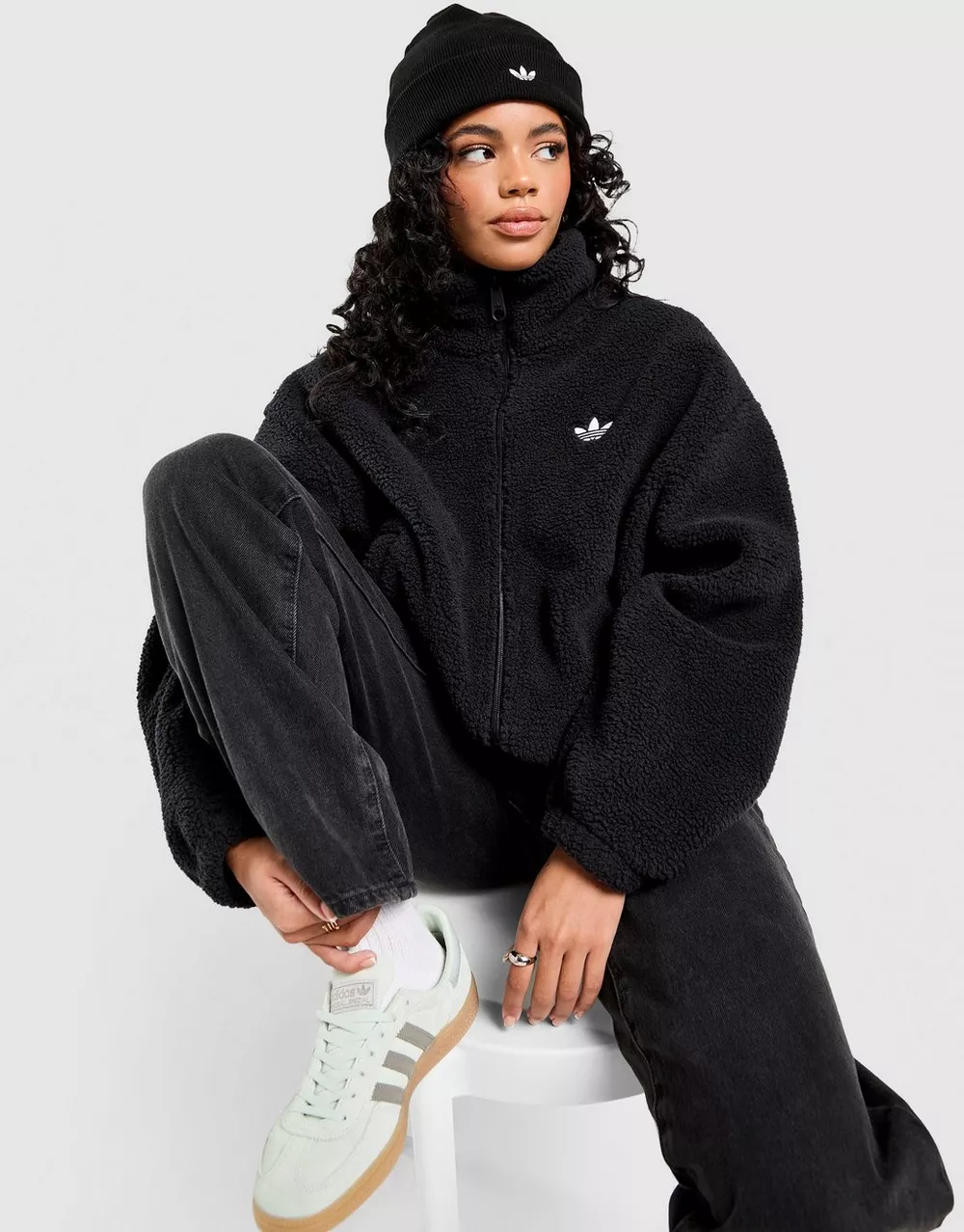 ADIDAS КОФТА НА БЛИСКАВЦІ ESS TEDDY JKT, фото 1 з 5