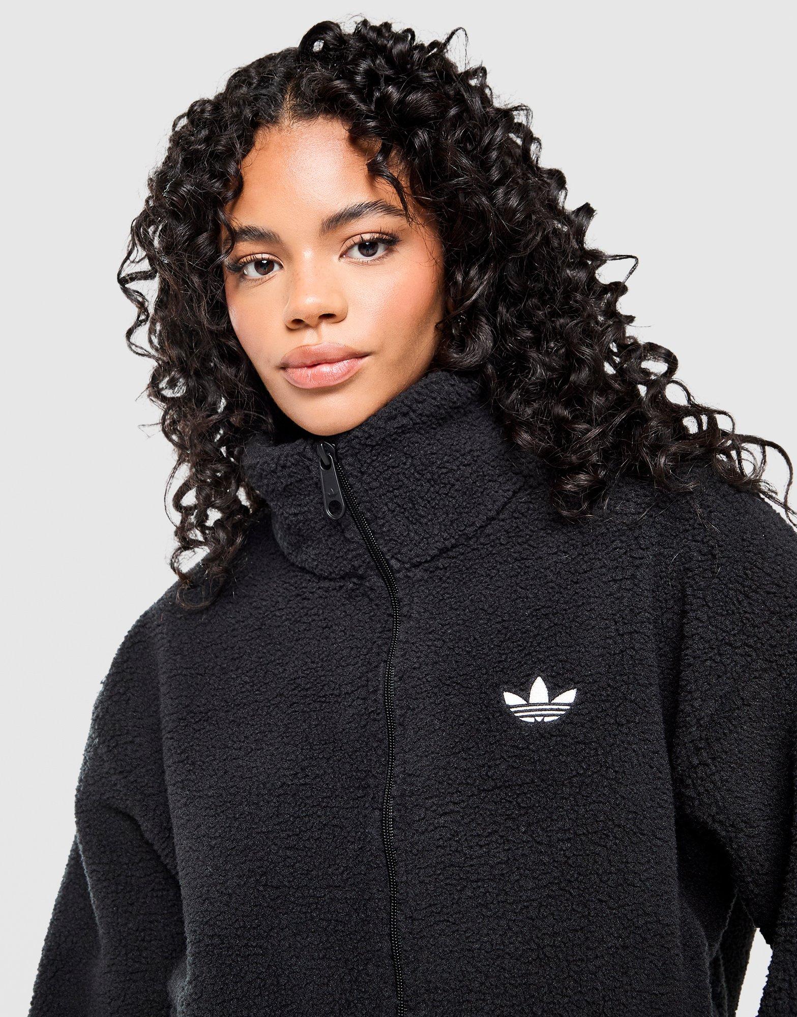 Bluză pentru femei ADIDAS BLUZĂ ESS TEDDY JKT KF6234 Negru