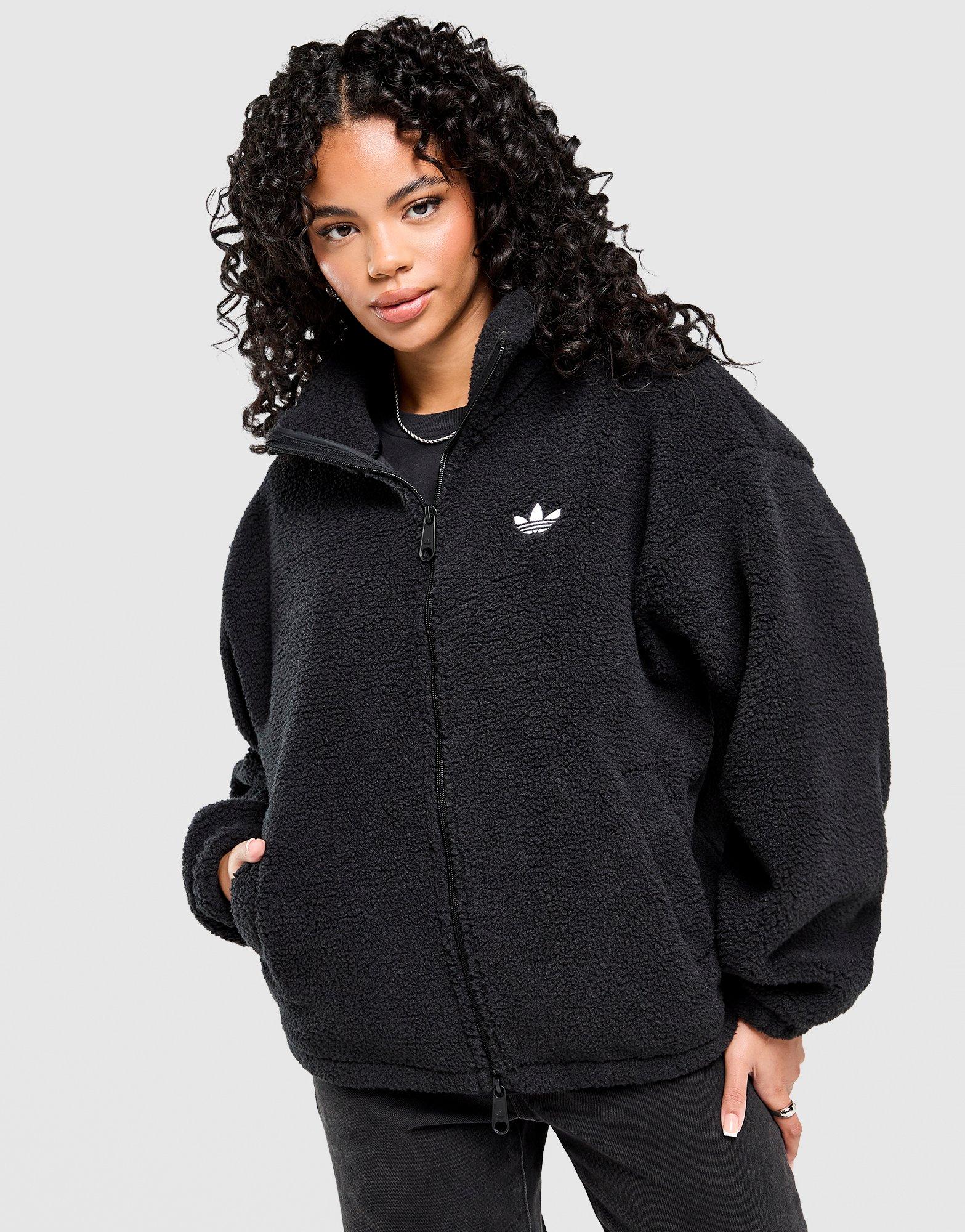 Bluză pentru femei ADIDAS BLUZĂ ESS TEDDY JKT KF6234 Negru