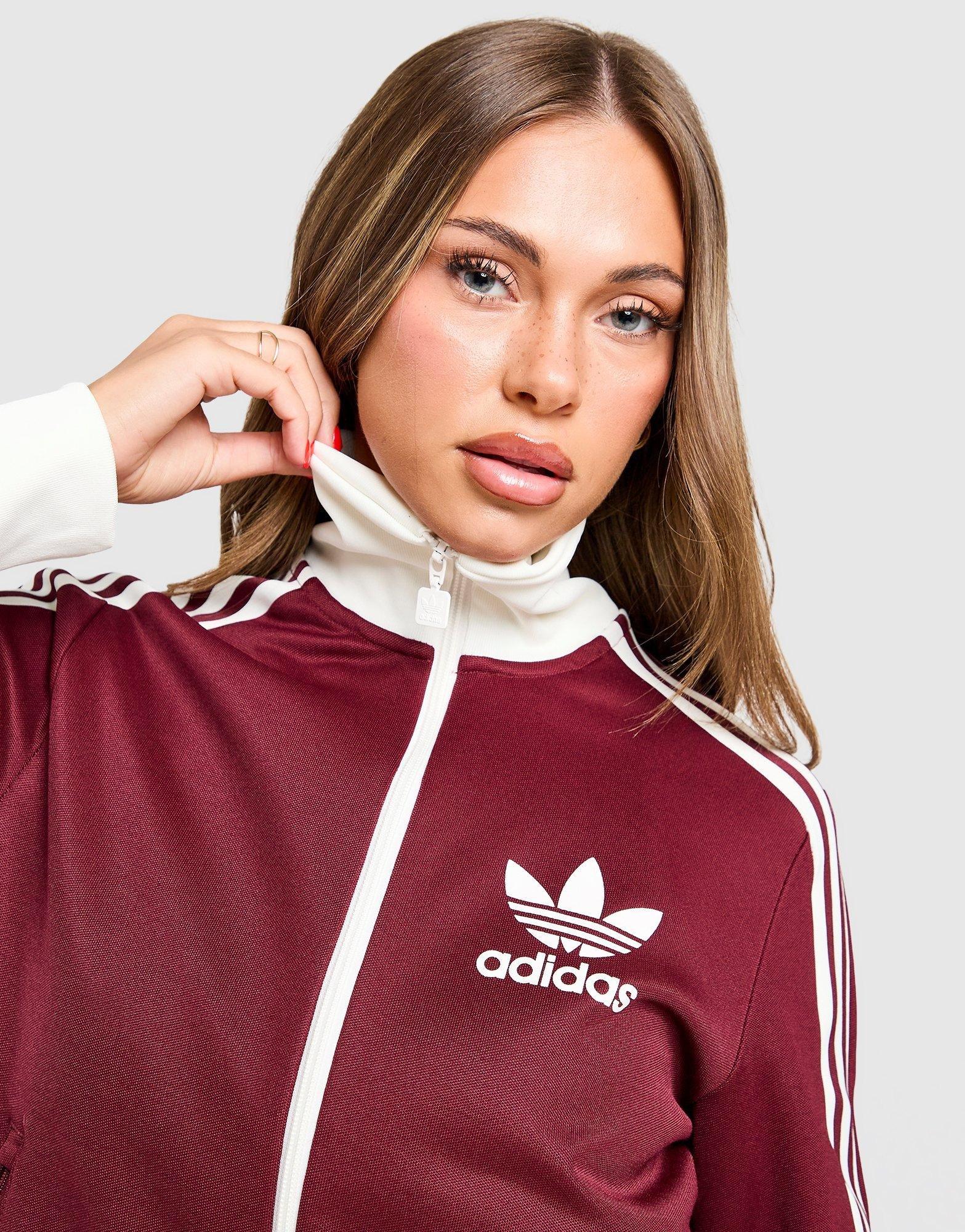 Жіночі кофти ADIDAS КОФТА НА БЛИСКАВЦІ CLASSIC TT KH2335 Бордовий