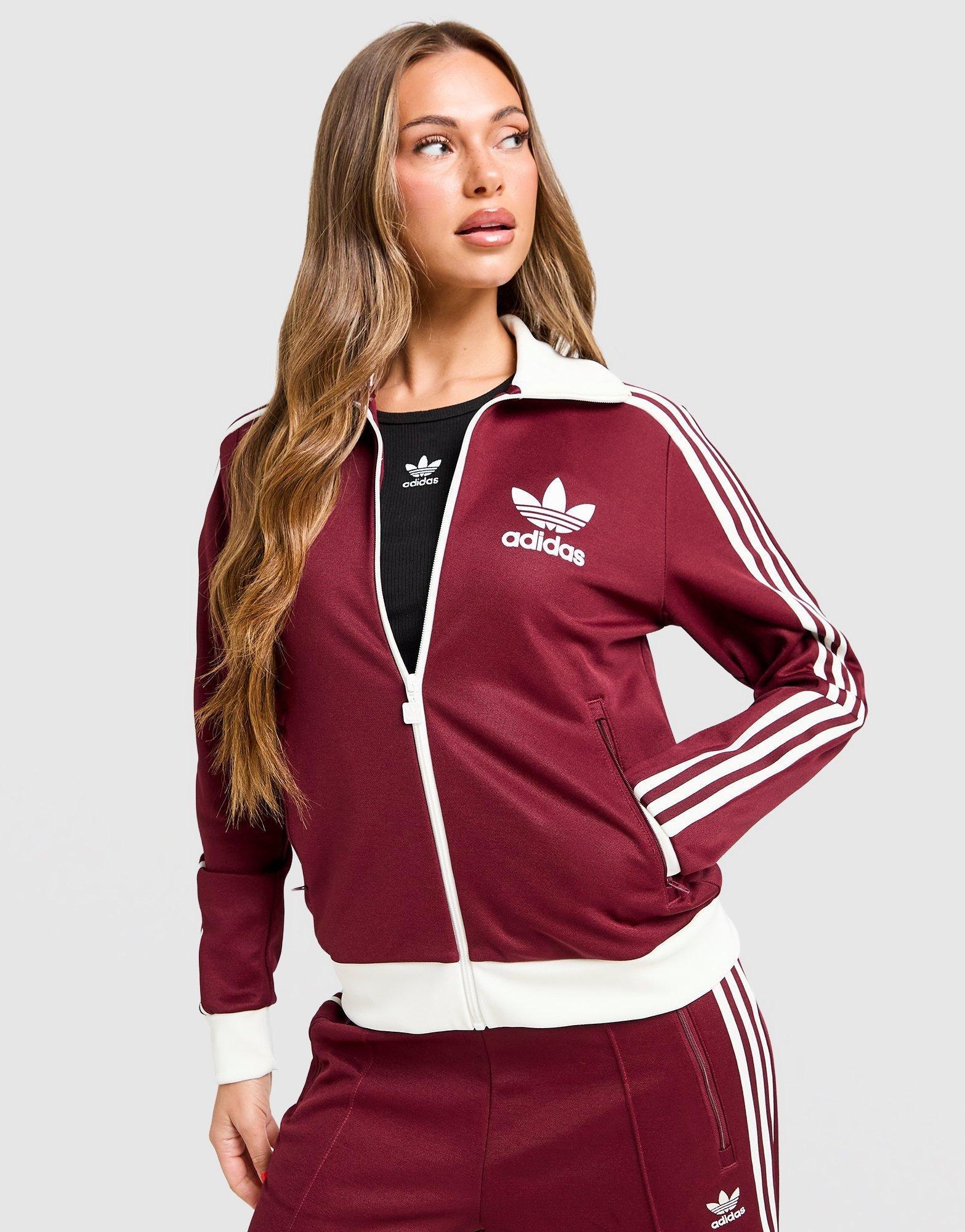Жіночі кофти ADIDAS КОФТА НА БЛИСКАВЦІ CLASSIC TT KH2335 Бордовий