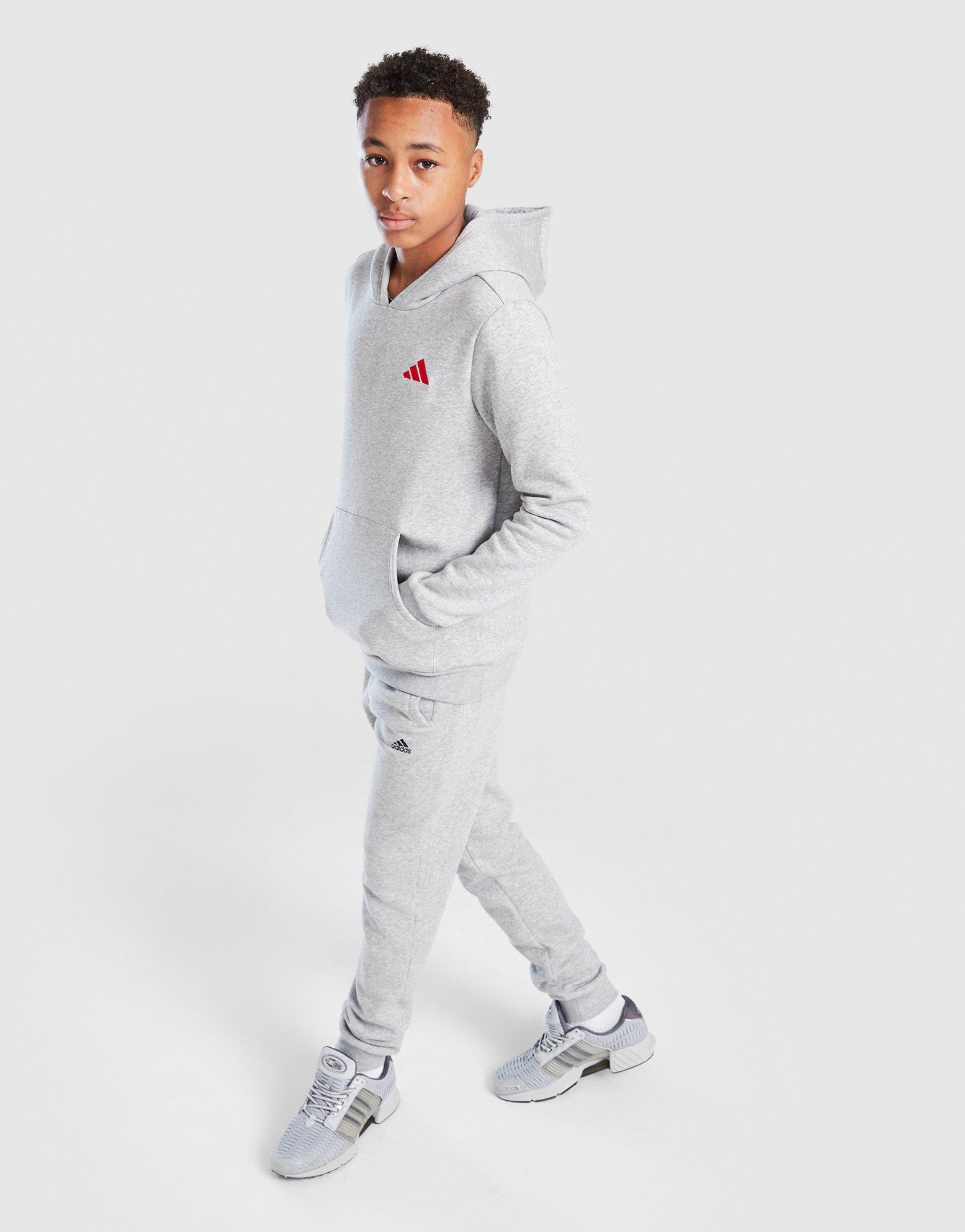 Дитячі кофти ADIDAS КОФТА З КАПЮШОНОМ JB FLEECE HD KC8848 Сірий