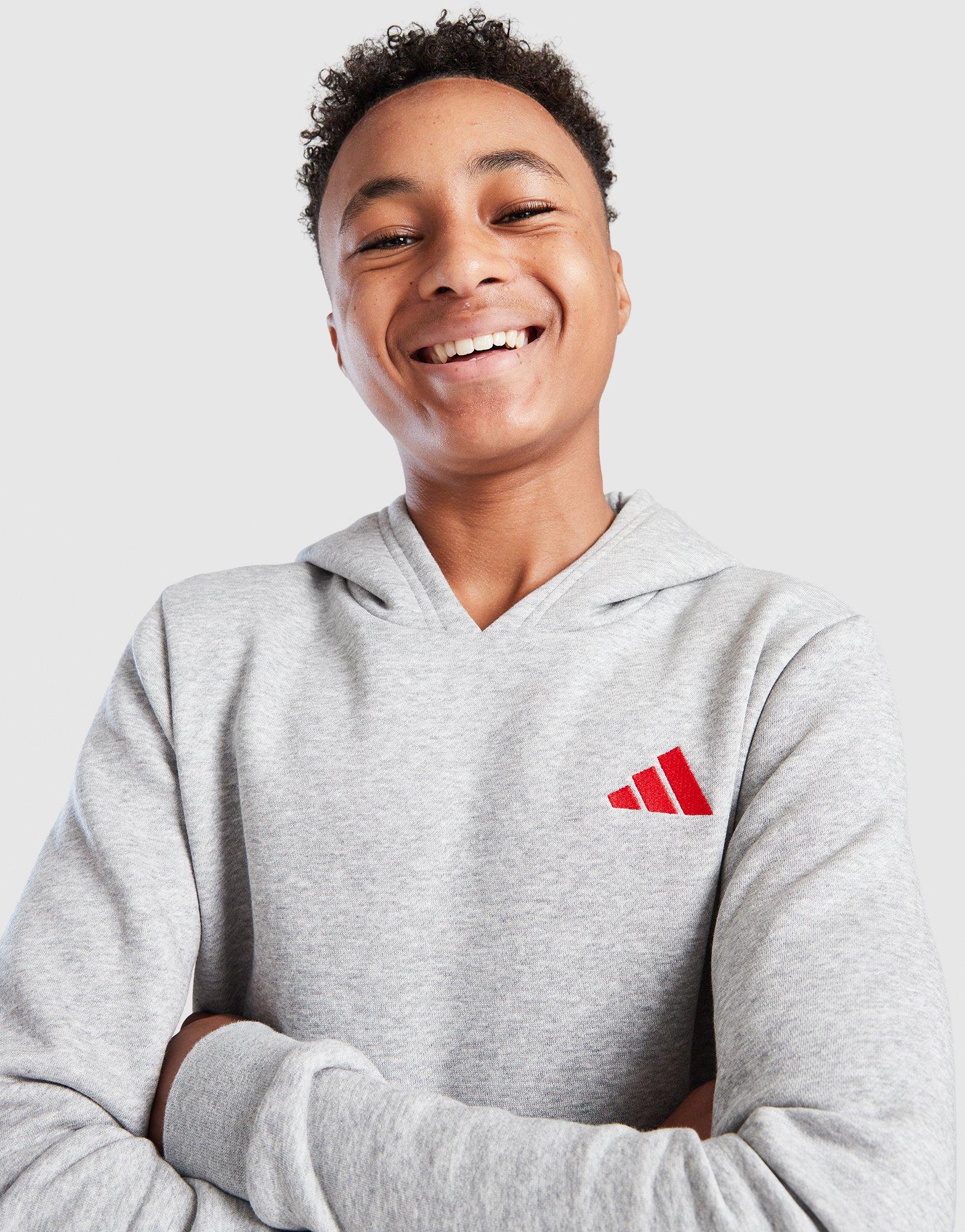 Дитячі кофти ADIDAS КОФТА З КАПЮШОНОМ JB FLEECE HD KC8848 Сірий