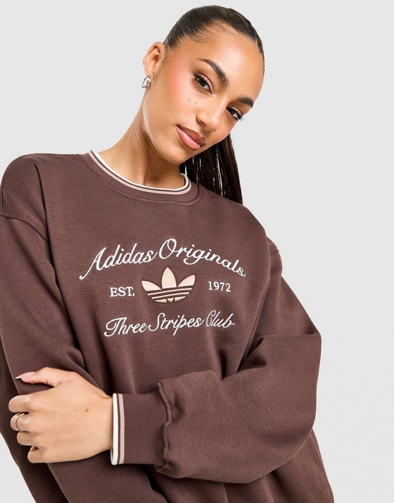 Bluză pentru femei ADIDAS BLUZĂ CREW KS5007 Maro