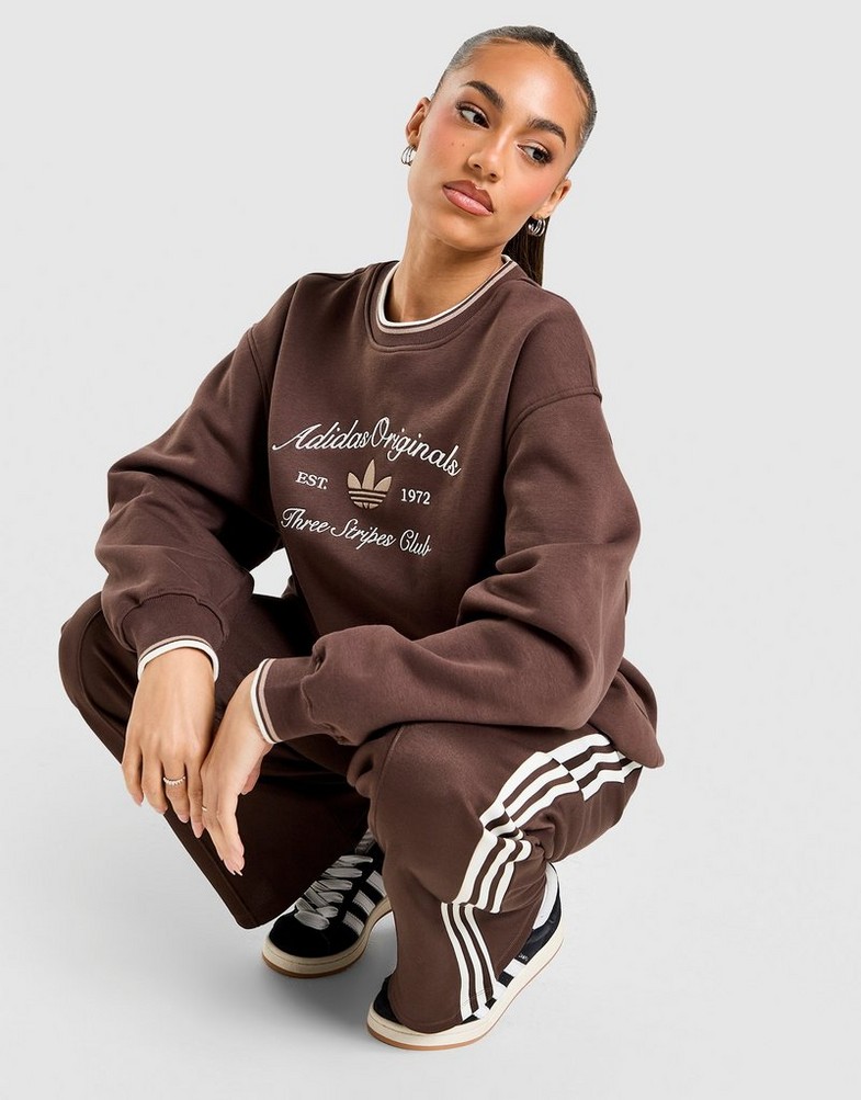 Bluză pentru femei ADIDAS BLUZĂ CREW KS5007 Maro
