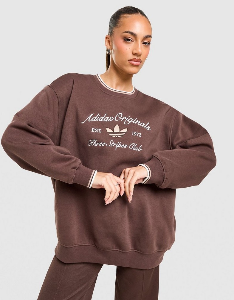 Bluză pentru femei ADIDAS BLUZĂ CREW KS5007 Maro