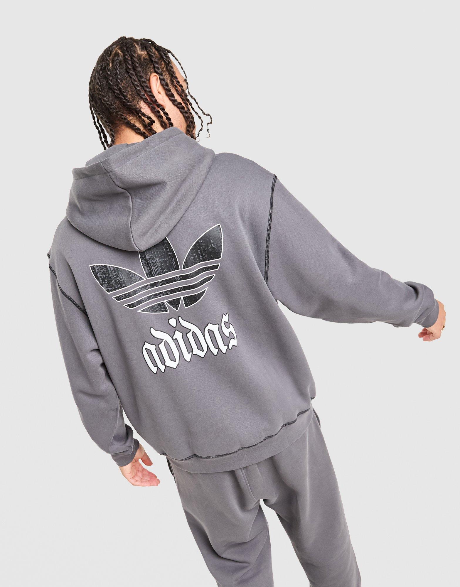 Bluza męska ADIDAS BLUZA Z KAPTUREM GFX HD OS KC6698 Szary