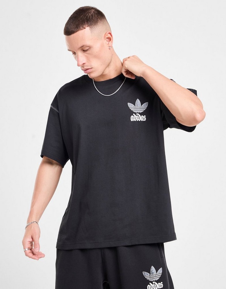 Koszulka, t-shirt męski ADIDAS T-SHIRT GFX TEE LO KC6725 Czarny