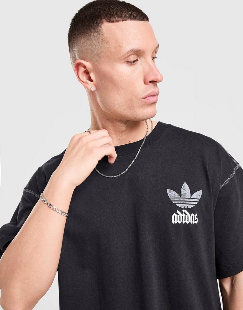 Koszulka, t-shirt męski ADIDAS T-SHIRT GFX TEE LO KC6725 Czarny