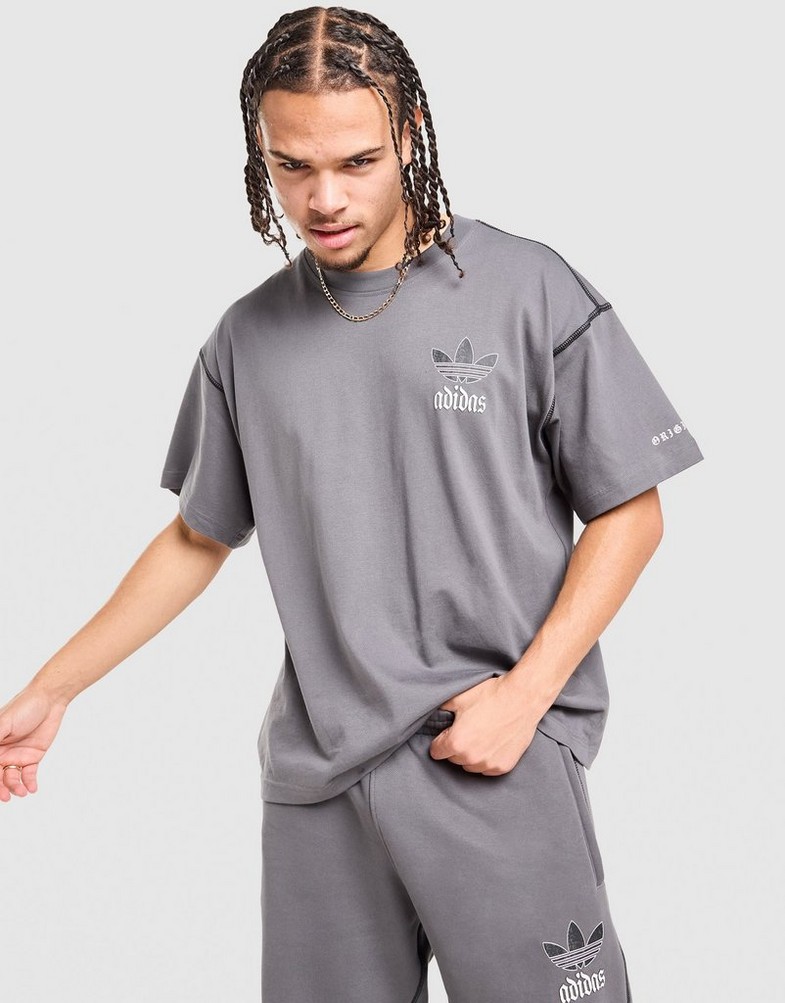 Muški T-shirt ADIDAS T-SHIRT GFX TEE LO KC6726 siva