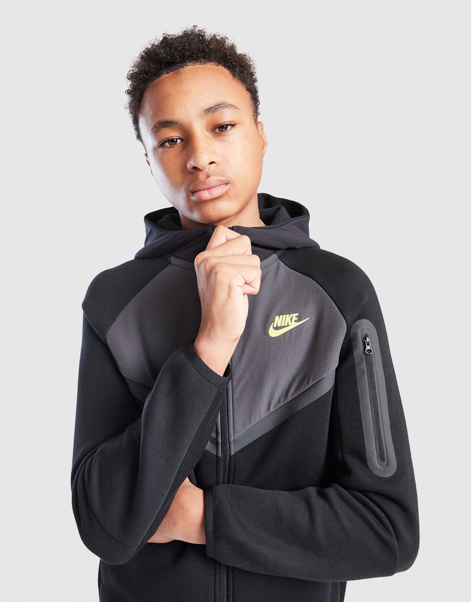 Dječji gornji dio trenirke NIKE VESTA S KAPULJAČOM B NSW TCH FLC FZ IO1285-010 crna