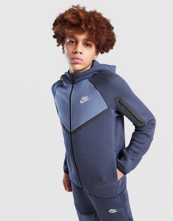 Nike Bluza Z Kapturem B Nsw Tch Flc Mix Fz - obrazek 2