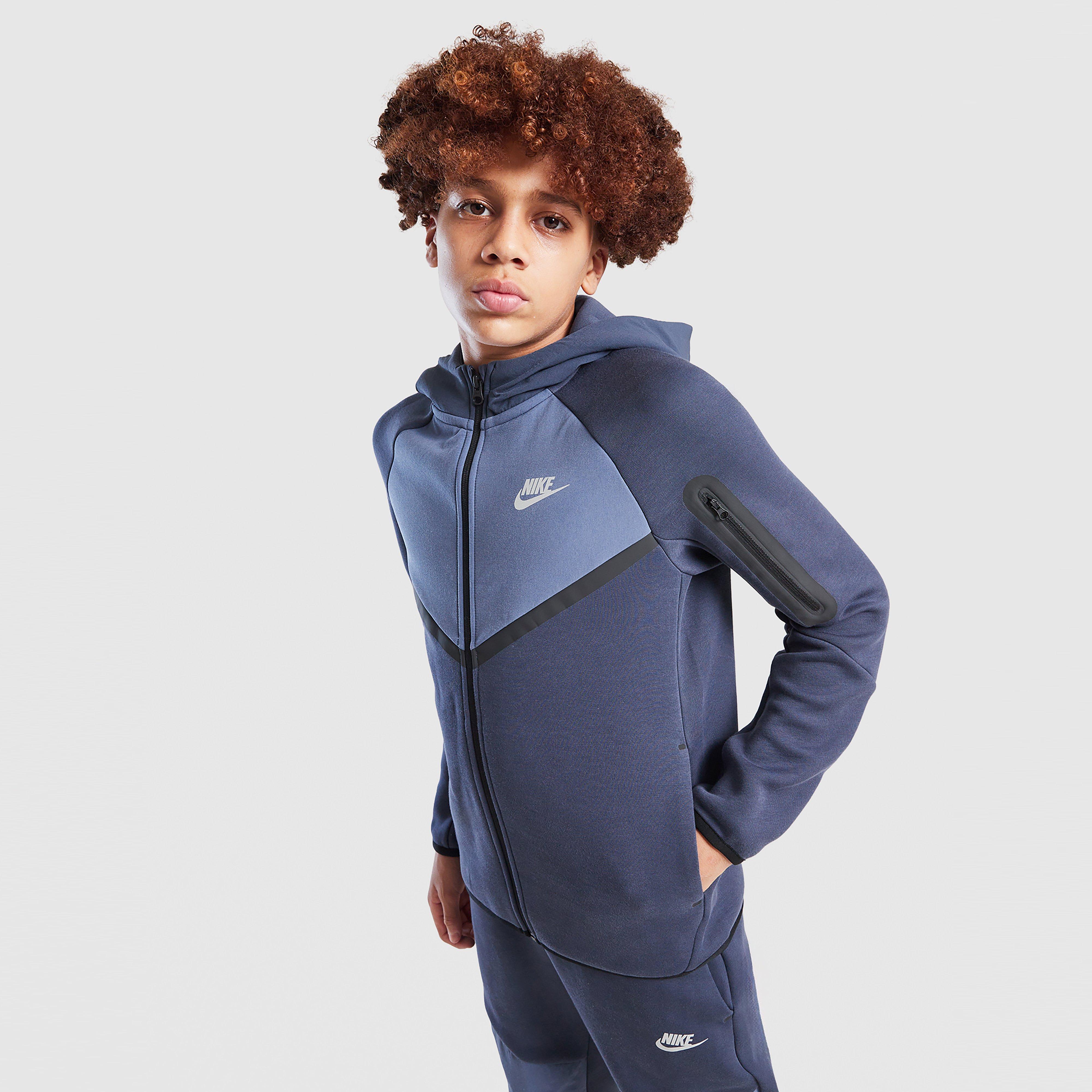 Detská mikina NIKE MIKINA S KAPUCŇOU B NSW TCH FLC MIX FZ