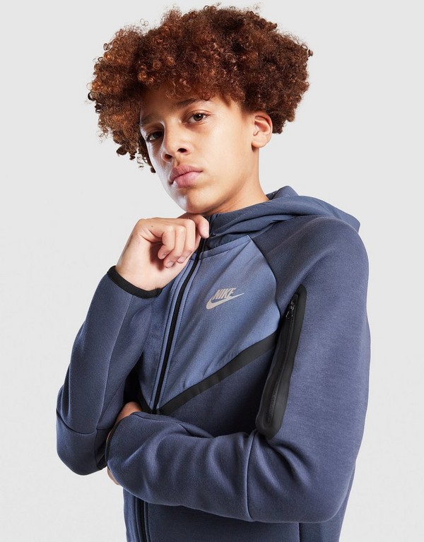 Nike Bluza Z Kapturem B Nsw Tch Flc Mix Fz - obrazek 3