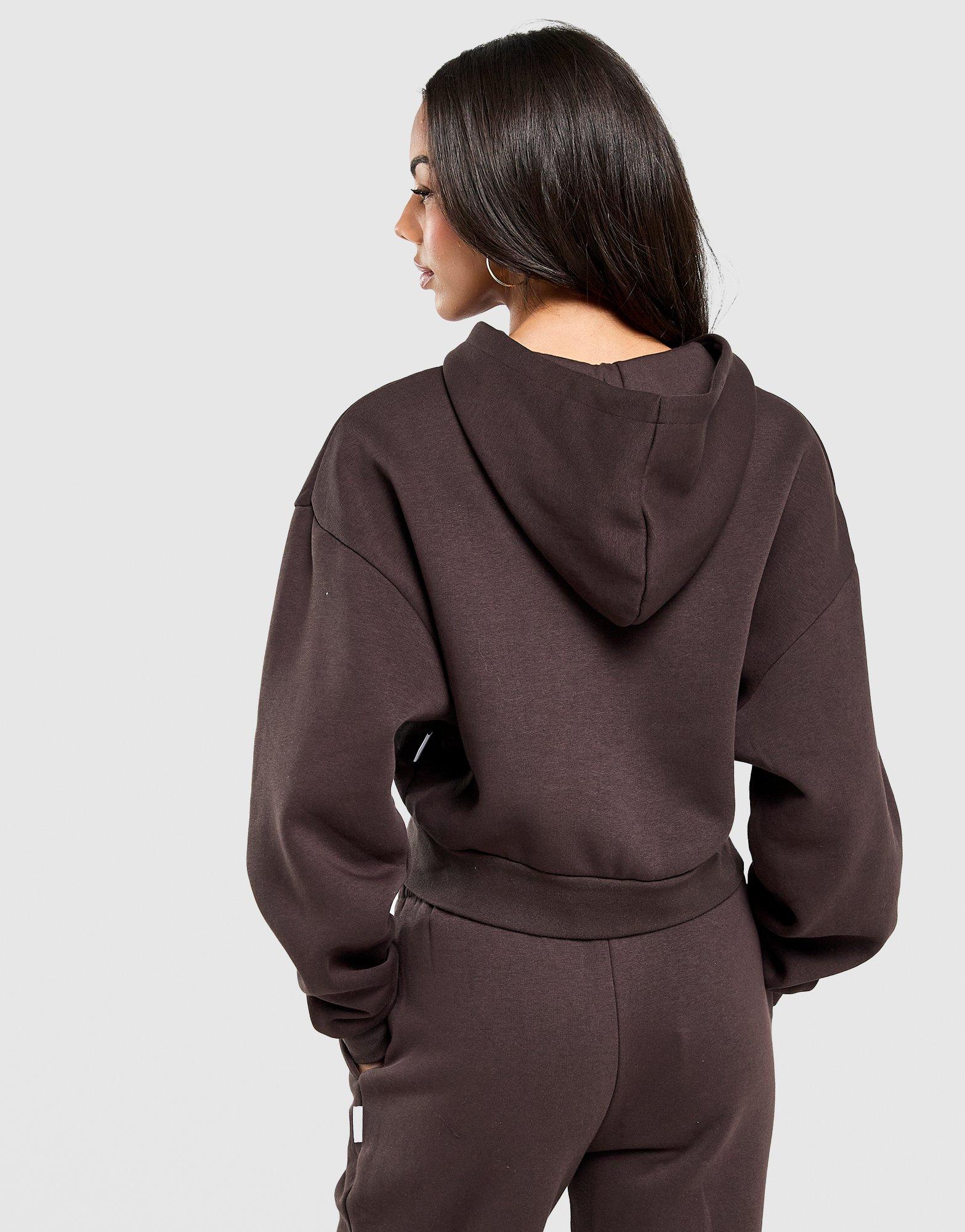 Dámska mikina HOODRICH MIKINA S KAPUCŇOU POISE CROP FZ HW04250267 Hnedá