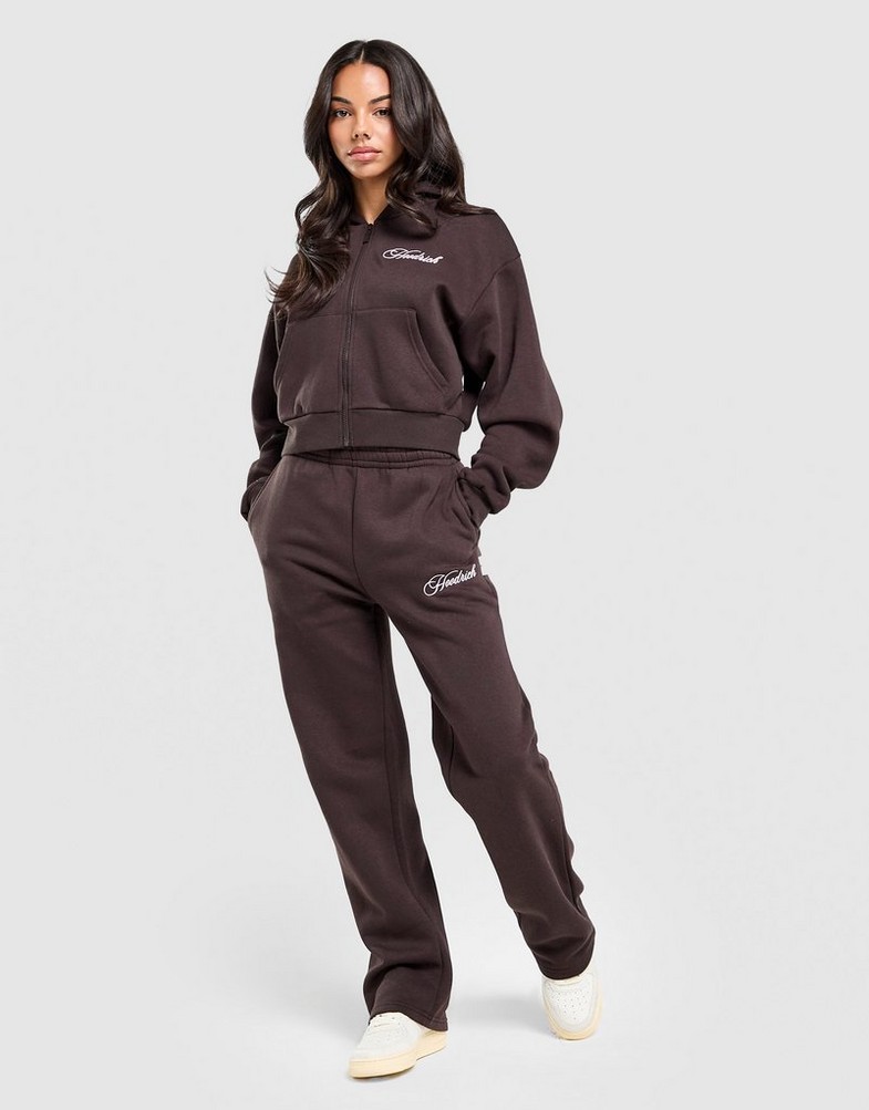 Női pulóver HOODRICH PULÓVER CIPZÁRAS KAPUCNIS POISE CROP FZ HW04250267 Barna