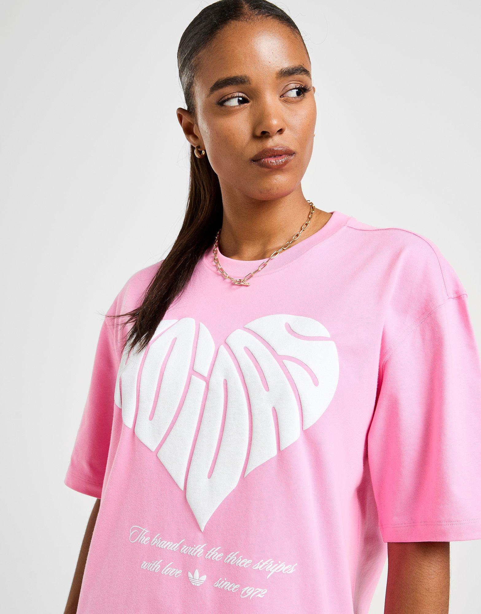Жіночі футболки ADIDAS ФУТБОЛКА OS HEART GRAPHIC TEE KR3025 Рожевий