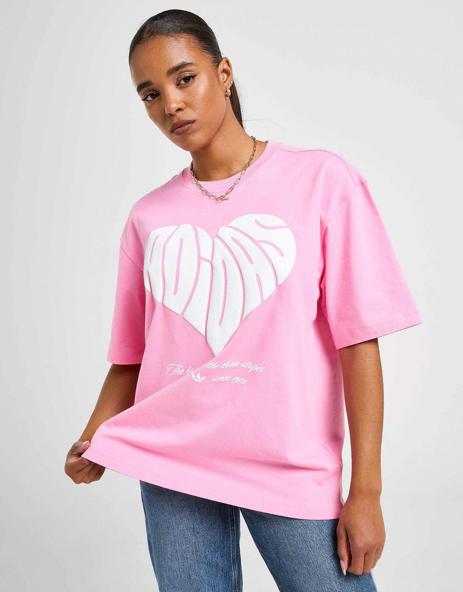 Жіночі футболки ADIDAS ФУТБОЛКА OS HEART GRAPHIC TEE KR3025 Рожевий