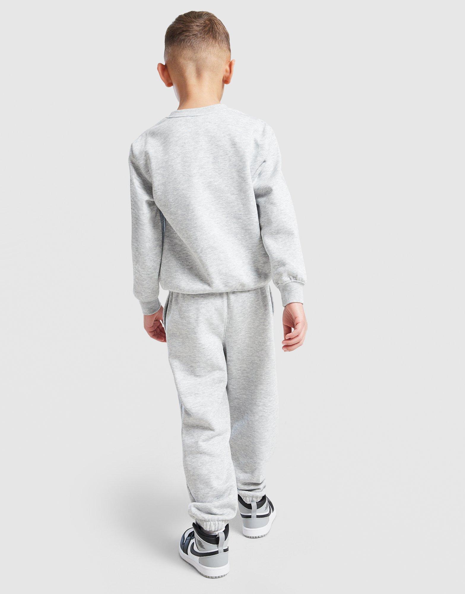 Dětská tepláková souprava JORDAN DRES MJ BRAND ARCH CREW PANT SET 85F704-G2H Šedá