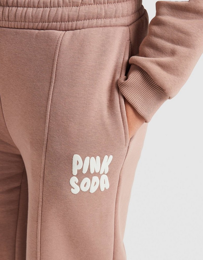 PINK&SODA  SPODNIE ROSE JOG PNT PSSTJG11970887 Brązowy