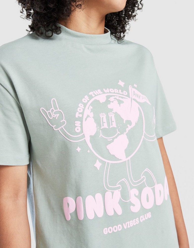 Дитячі футболки PINK&SODA  ФУТБОЛКА WORLD TEE PSSTJG11955723 Зелений