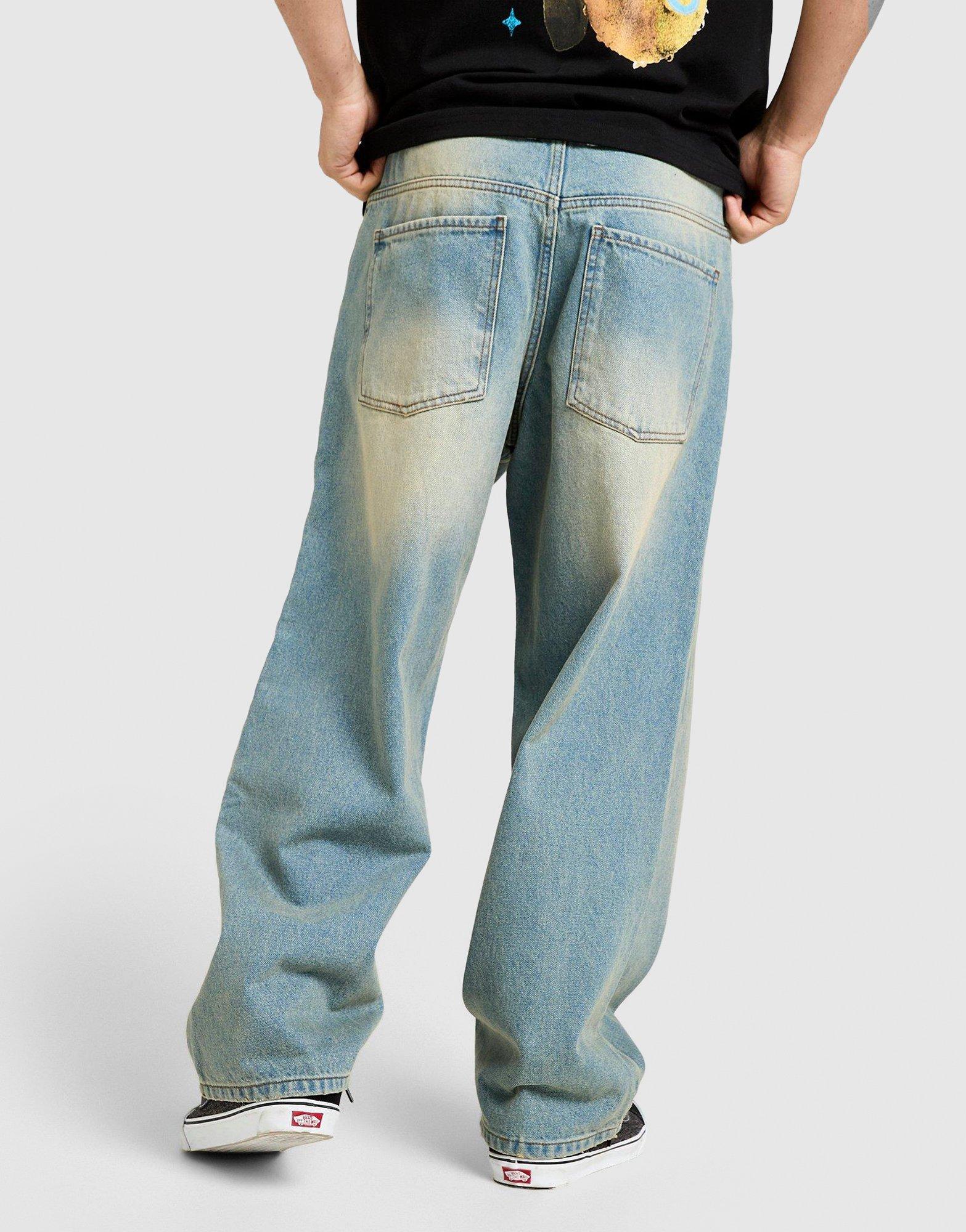 Blugi pentru bărbați UNLIKE HUMANS PANTALONI  HELMS JN LDEN-STN ULHTM10403639 Albastru