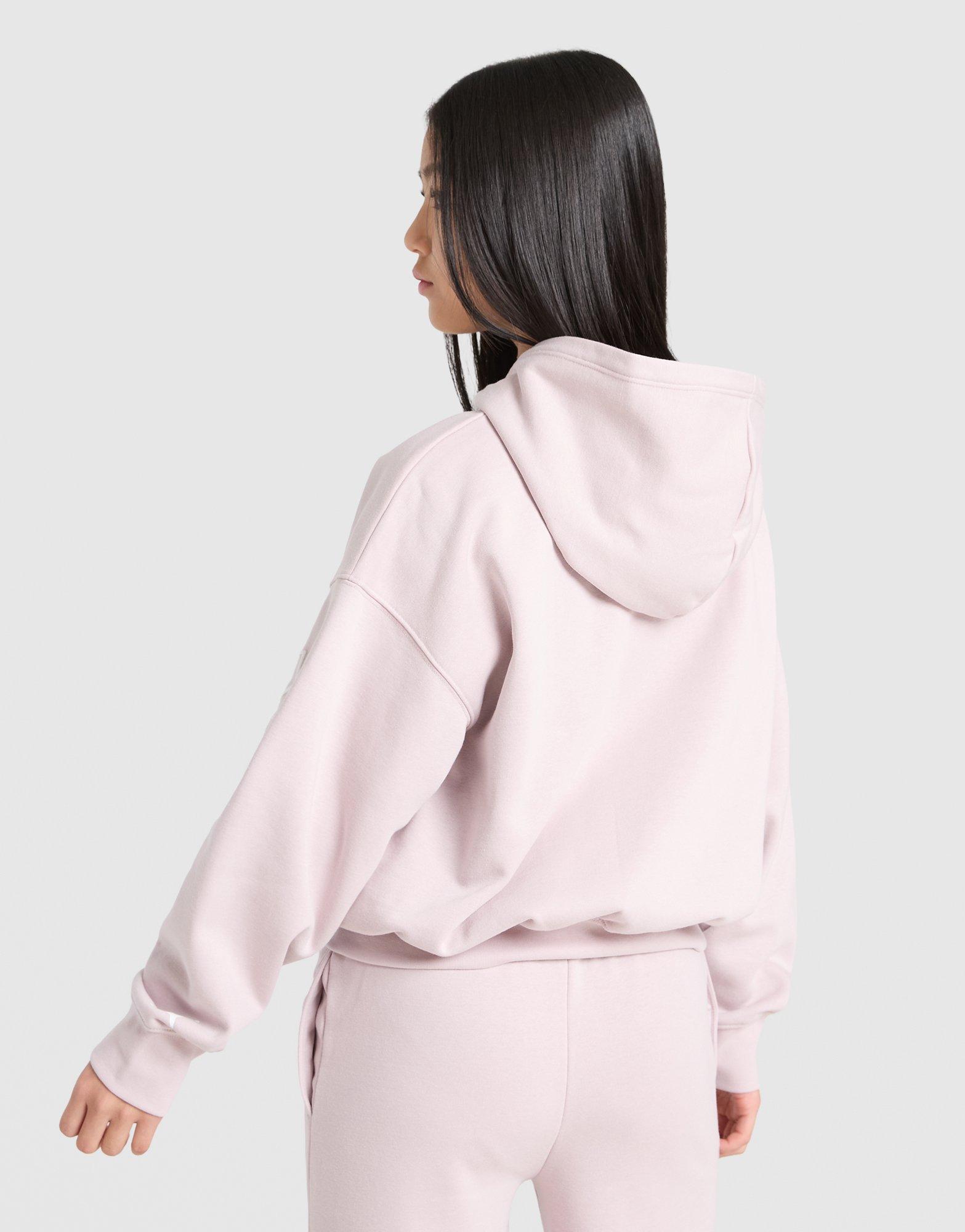 Dječji gornji dio trenirke JORDAN VESTA S KAPULJAČOM JORDAN AJ LETTERMAN FZ 45F692-A4Z ružičasta