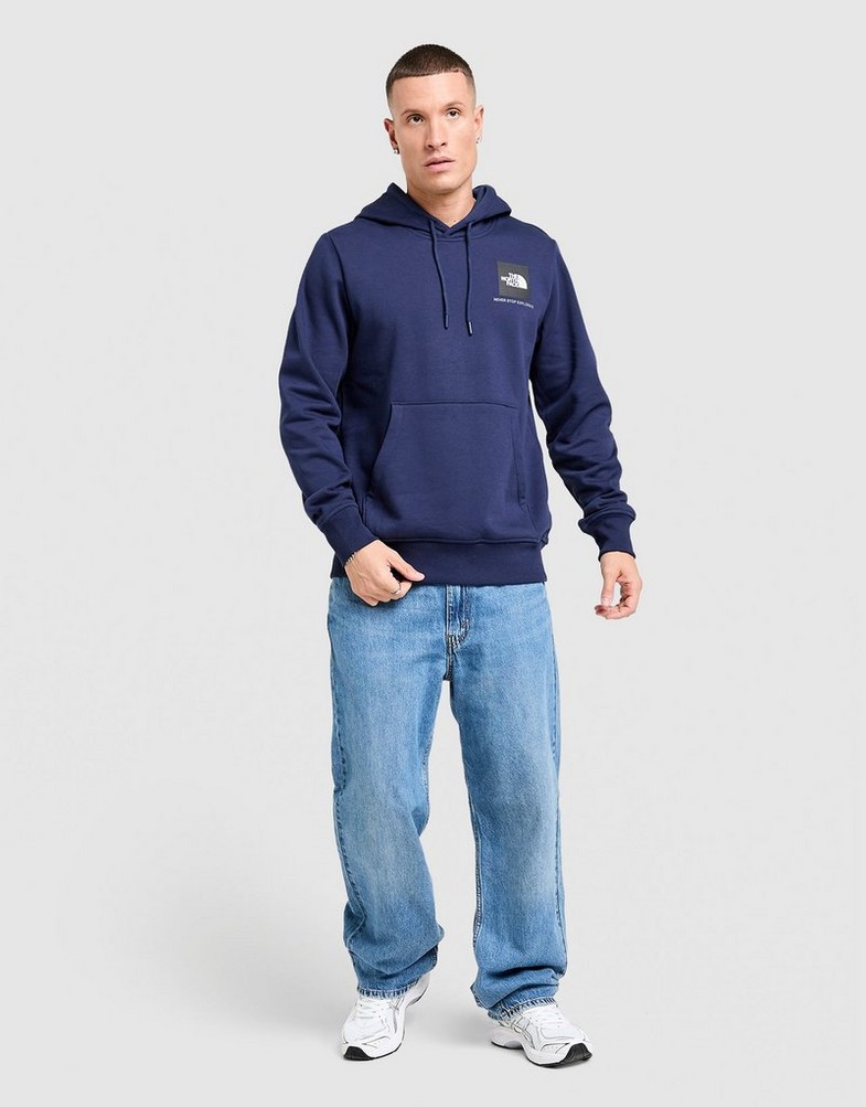 Bluză pentru bărbați THE NORTH FACE BLUZĂ CU GLUGĂ M SMALL BOX HOODIE NF0A8CAZ92A1 Bleumarin
