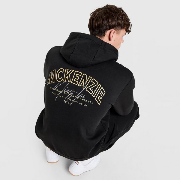 MCKENZIE PULÓVER KAPUCNIS SCRIPT OH HD BLK-BLK