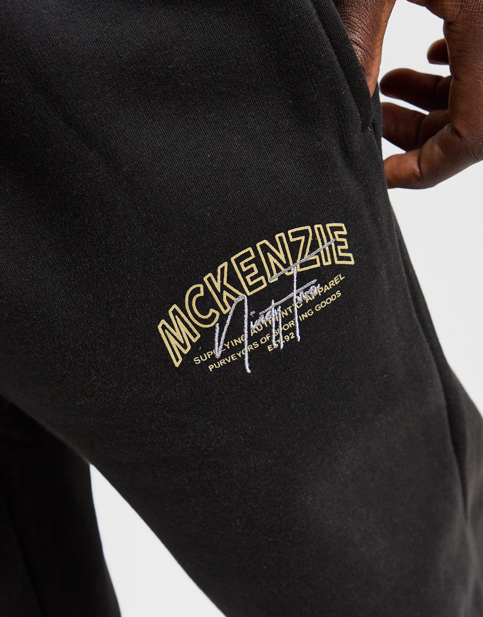 MCKENZIE SPODNIE SCRIPT FLC PNT BLK-BLK MCKTM16905007 Czarny