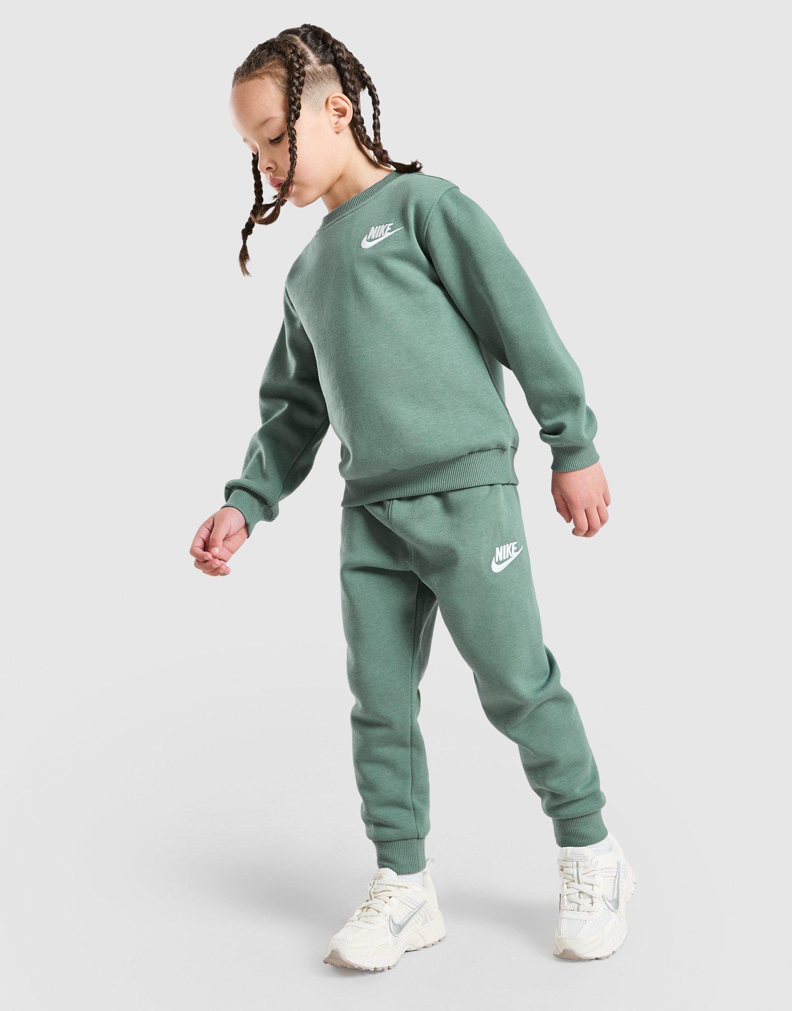 Trening pentru copii NIKE TRENING LBR CREW SET 86M877-G3S Verde