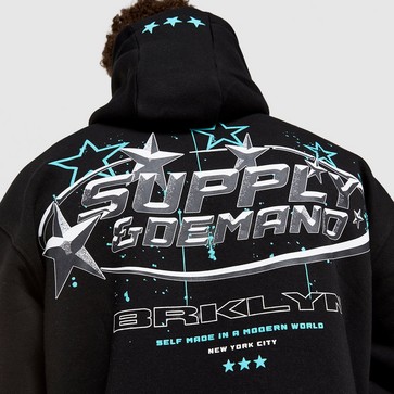 Bluză pentru bărbați SUPPLY&DEMAND BLUZĂ CU GLUGĂ BROOKLYN HD BLK-BLK