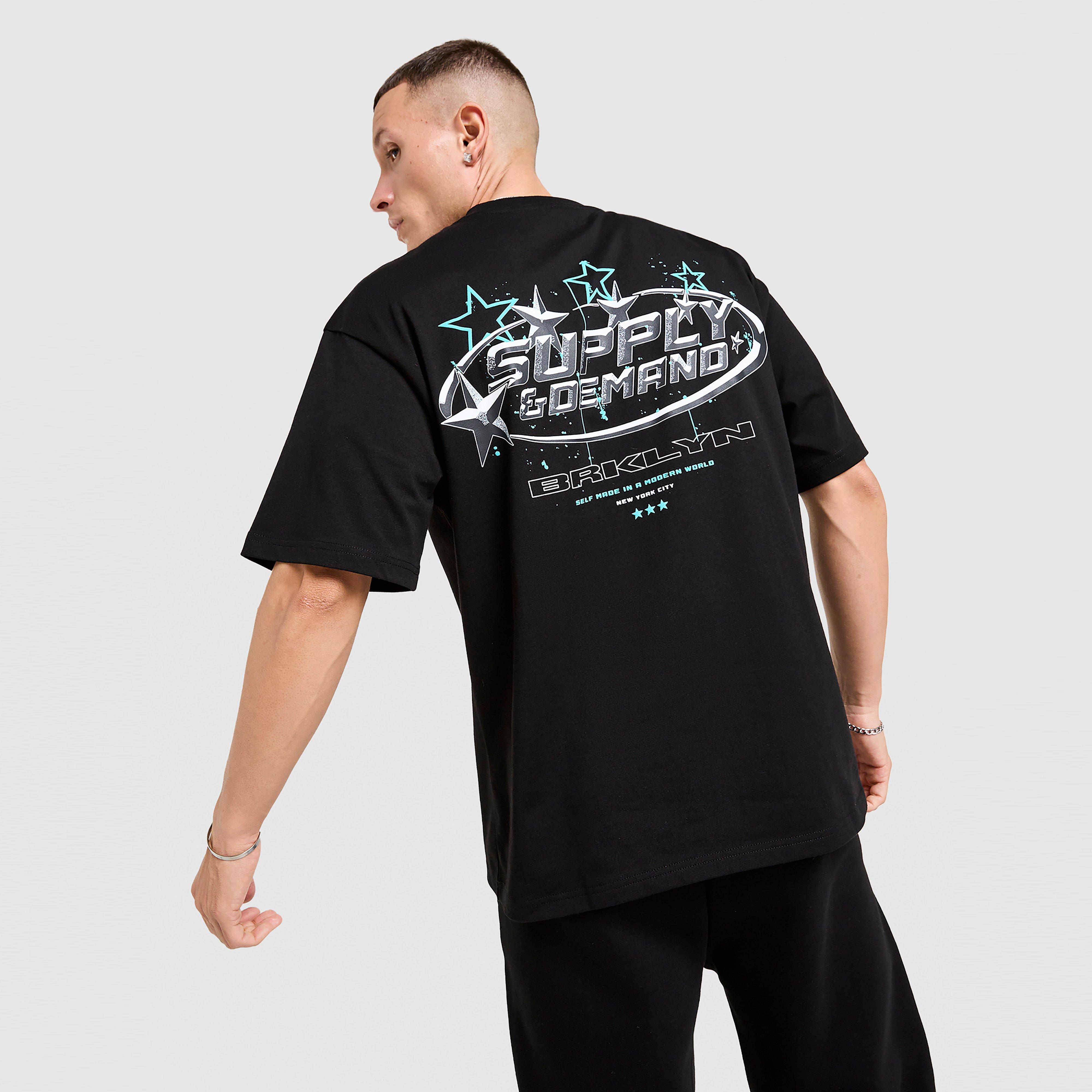 Férfi póló SUPPLY&DEMAND PÓLÓ BROOKLYN TEE BLK-BLK